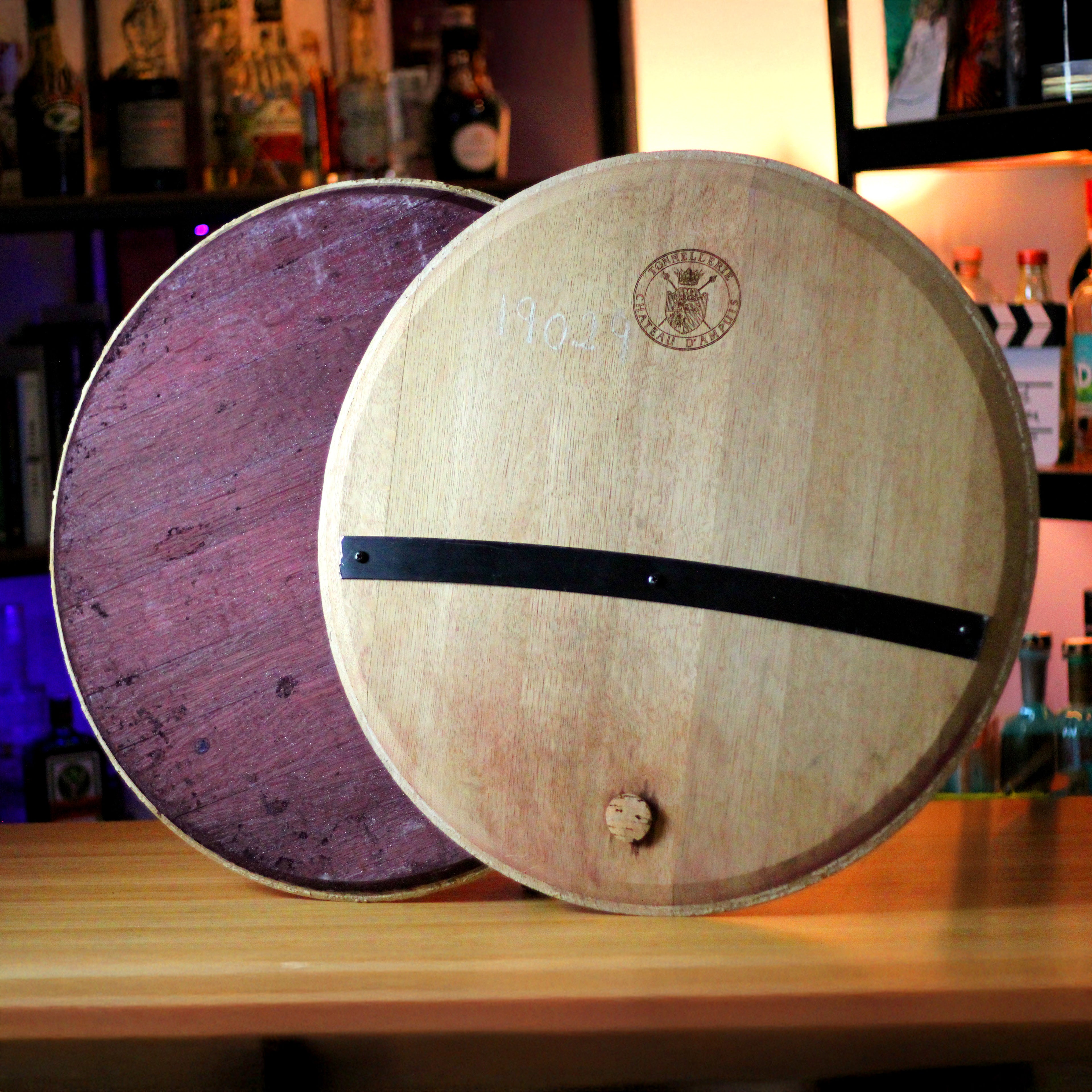 Plateau de fût de vin - pour fumer des cocktails ou décoratif